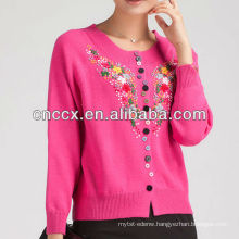 13STC5301 vintage ladies hand embroidery sweater